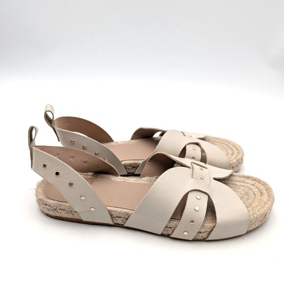 Bruno Magli Perla Ankle Strap Espadrille Sandals Women's Cream Size US9M EU40 - Picture 4 of 13